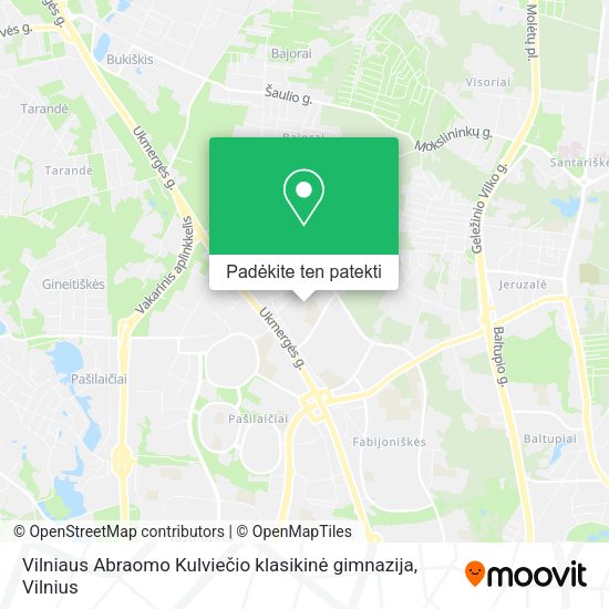 Vilniaus Abraomo Kulviečio klasikinė gimnazija žemėlapis