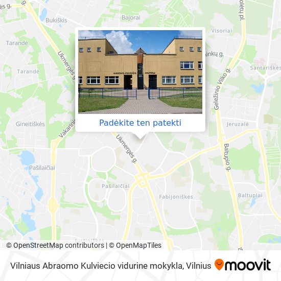 Vilniaus Abraomo Kulviecio vidurine mokykla žemėlapis