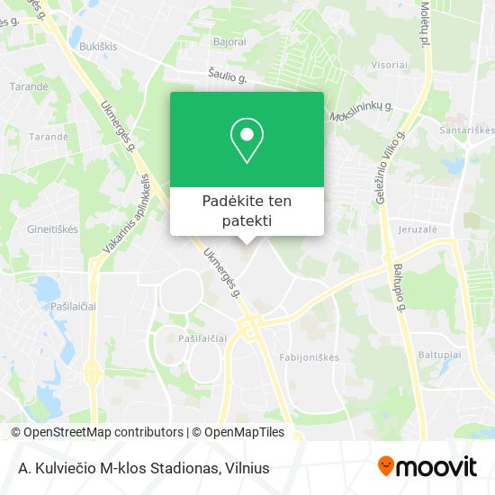 A. Kulviečio M-klos Stadionas žemėlapis