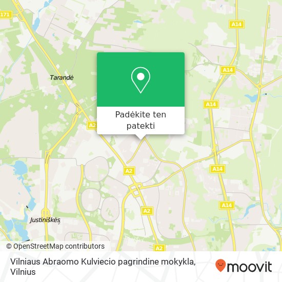 Vilniaus Abraomo Kulviecio pagrindine mokykla žemėlapis