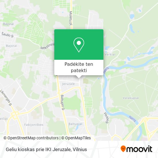 Geliu kioskas prie IKI Jeruzale žemėlapis