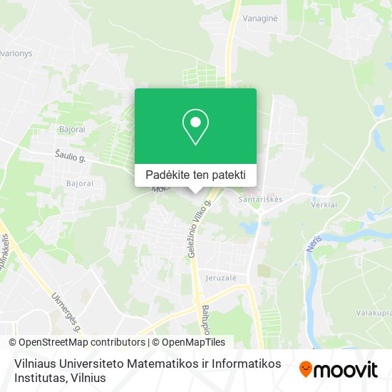 Vilniaus Universiteto Matematikos ir Informatikos Institutas žemėlapis