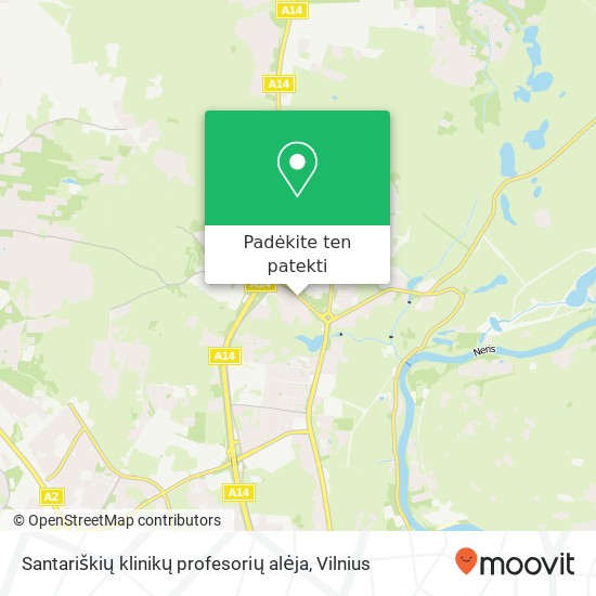 Santariškių klinikų profesorių alėja žemėlapis