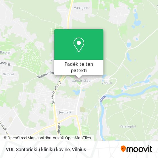 VUL Santariškių klinikų kavinė žemėlapis