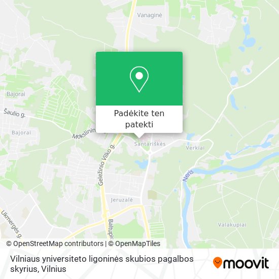 Vilniaus yniversiteto ligoninės skubios pagalbos skyrius žemėlapis