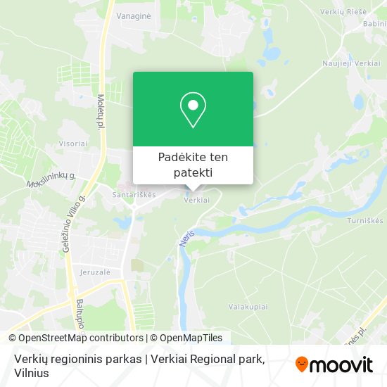 Verkių regioninis parkas | Verkiai Regional park žemėlapis