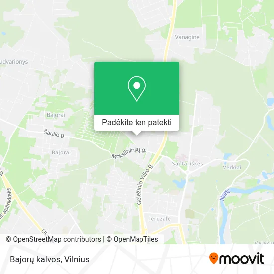 Bajorų kalvos žemėlapis