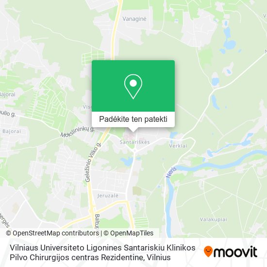 Vilniaus Universiteto Ligonines Santariskiu Klinikos Pilvo Chirurgijos centras Rezidentine žemėlapis