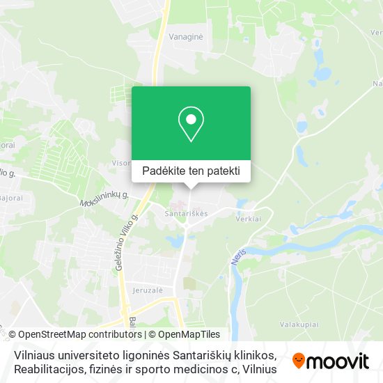 Vilniaus universiteto ligoninės Santariškių klinikos, Reabilitacijos, fizinės ir sporto medicinos c žemėlapis