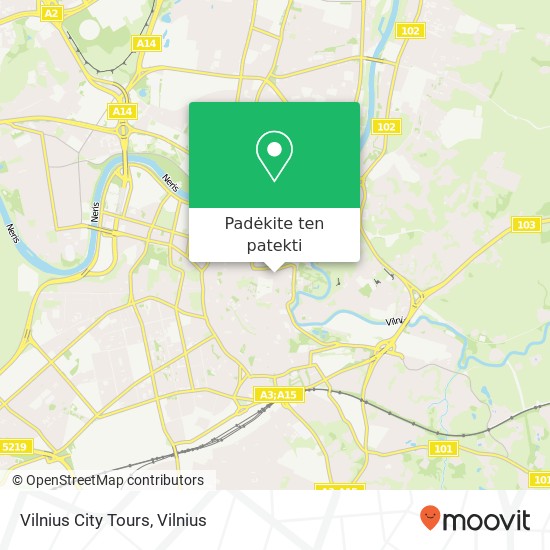 Vilnius City Tours žemėlapis