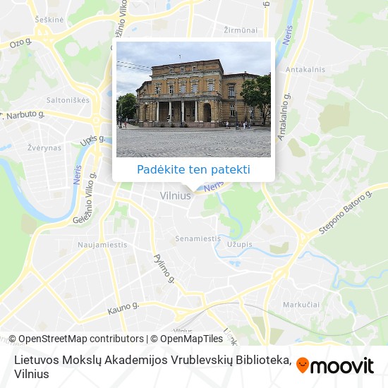 Lietuvos Mokslų Akademijos Vrublevskių Biblioteka žemėlapis