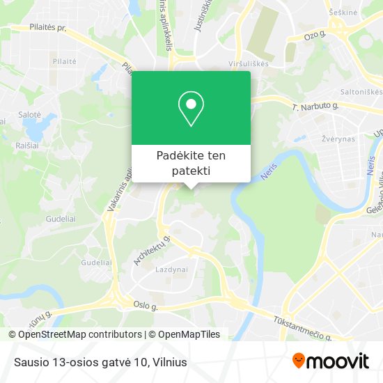 Sausio 13-osios gatvė 10 žemėlapis