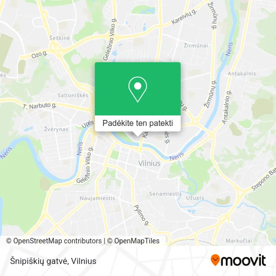 Šnipiškių gatvė žemėlapis