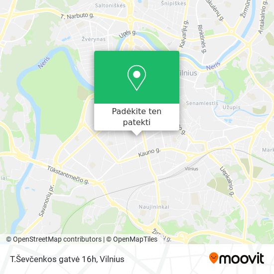 T.Ševčenkos gatvė 16h žemėlapis