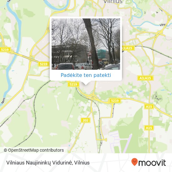 Vilniaus Naujininkų Vidurinė žemėlapis