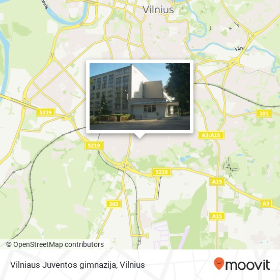 Vilniaus Juventos gimnazija žemėlapis