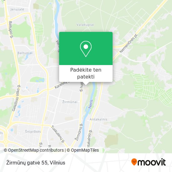 Žirmūnų gatvė 55 žemėlapis