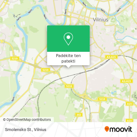 Smolensko St. žemėlapis