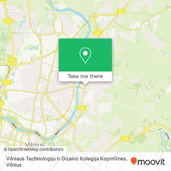 Vilniaus Technologiju Ir Dizaino Kolegija  Kopmītnes žemėlapis