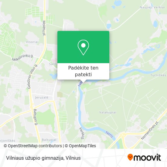 Vilniaus užupio gimnazija žemėlapis