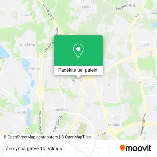 Žemynos gatvė 10 žemėlapis