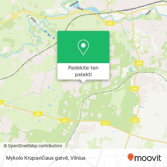 Mykolo Krupavičiaus gatvė žemėlapis