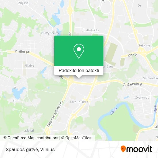 Spaudos gatvė žemėlapis