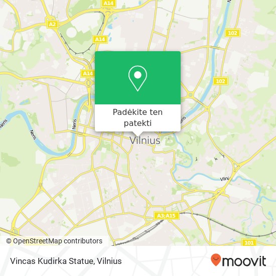 Vincas Kudirka Statue žemėlapis