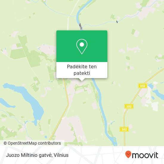 Juozo Miltinio gatvė žemėlapis
