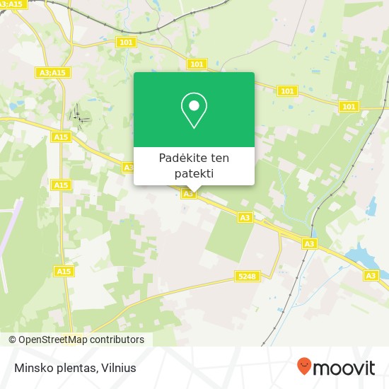 Minsko plentas žemėlapis