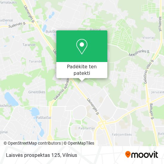 Laisvės prospektas 125 žemėlapis