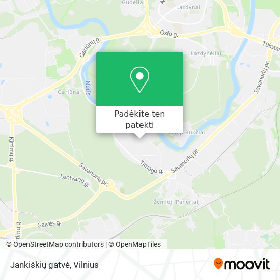 Jankiškių gatvė žemėlapis