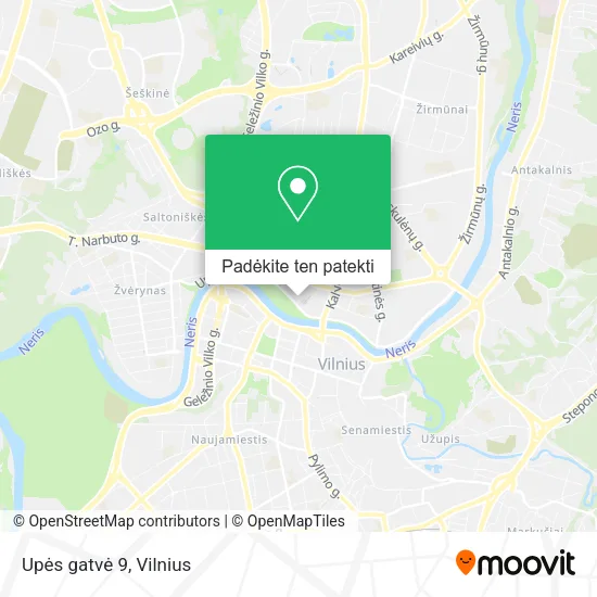 Upės gatvė 9 žemėlapis
