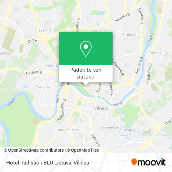 Hotel Radisson BLU Lietuva žemėlapis
