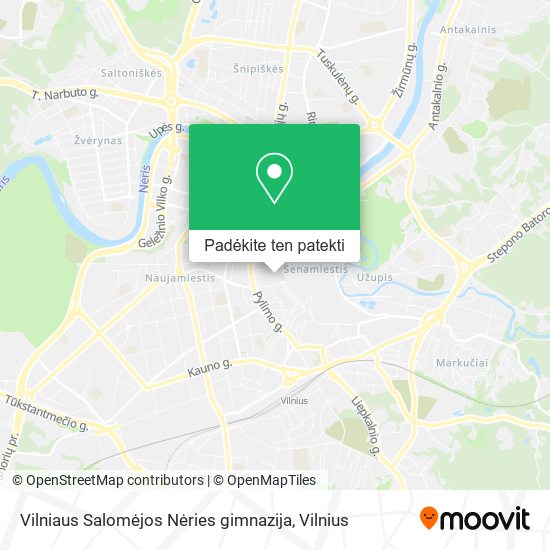 Vilniaus Salomėjos Nėries gimnazija žemėlapis