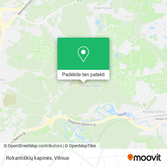 Rokantiškių kapinės žemėlapis