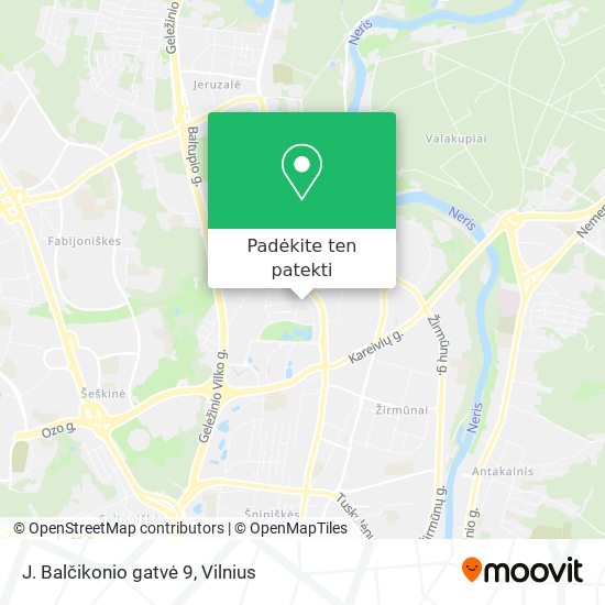 J. Balčikonio gatvė 9 žemėlapis