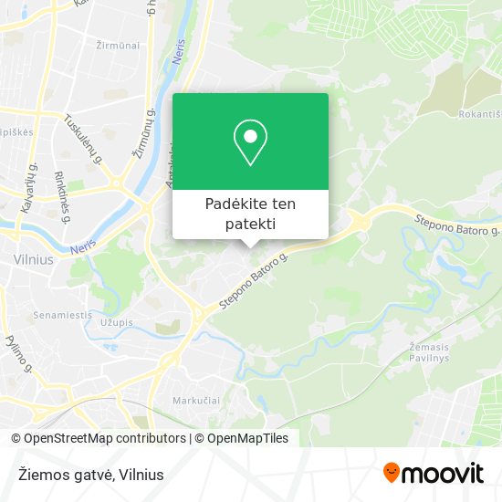 Žiemos gatvė žemėlapis
