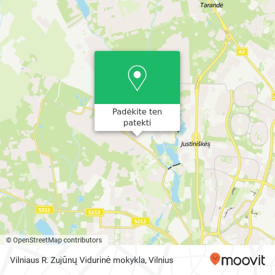 Vilniaus R. Zujūnų Vidurinė mokykla žemėlapis