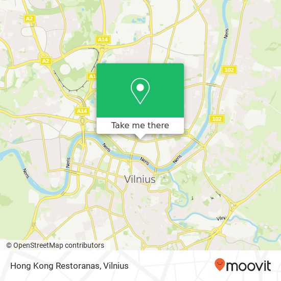 Hong Kong Restoranas žemėlapis