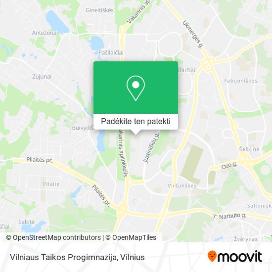 Vilniaus Taikos Progimnazija žemėlapis