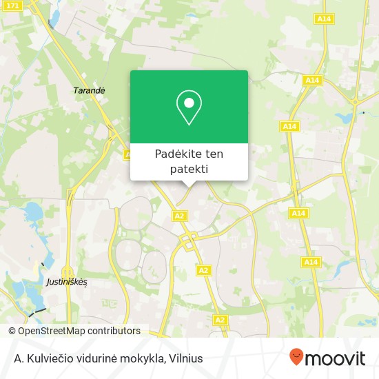 A. Kulviečio vidurinė mokykla žemėlapis