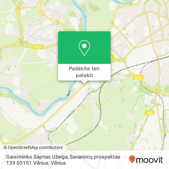 Gaisrininko Sapnas Užeiga, Savanorių prospektas 139 03151 Vilnius žemėlapis