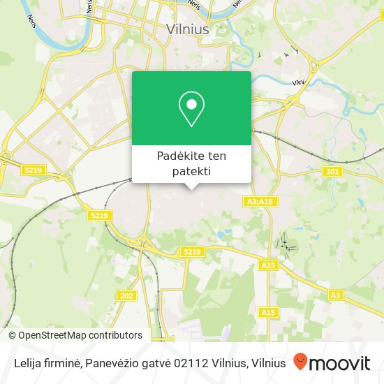 Lelija firminė, Panevėžio gatvė 02112 Vilnius žemėlapis