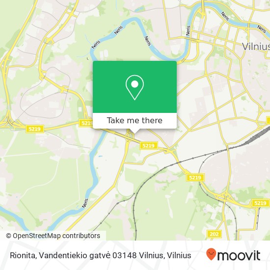 Rionita, Vandentiekio gatvė 03148 Vilnius žemėlapis