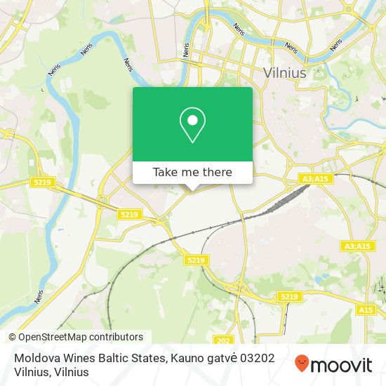Moldova Wines Baltic States, Kauno gatvė 03202 Vilnius žemėlapis