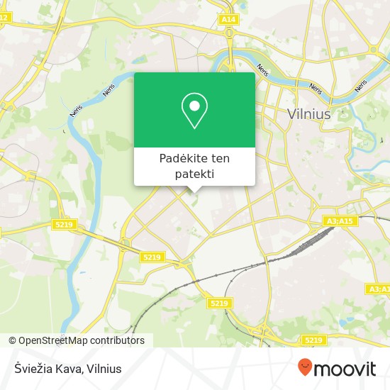 Šviežia Kava, Kedrų gatvė 03117 Vilnius žemėlapis