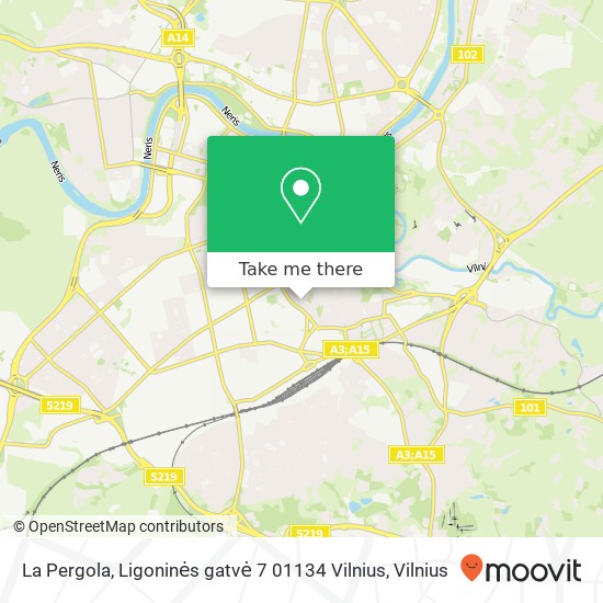 La Pergola, Ligoninės gatvė 7 01134 Vilnius žemėlapis