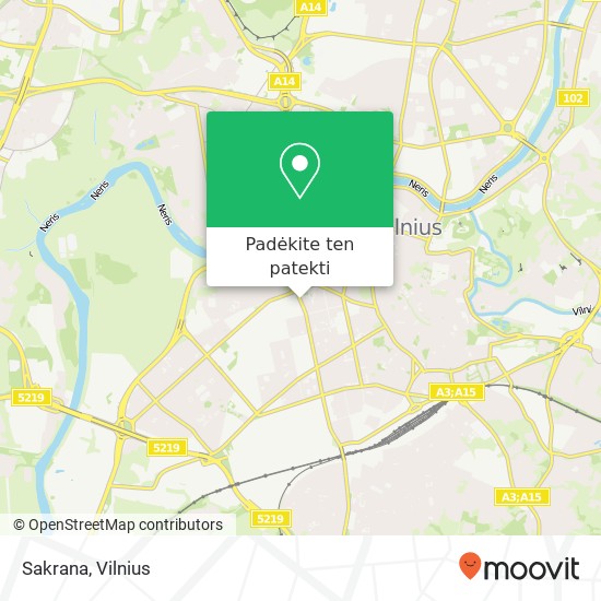 Sakrana, Švitrigailos gatvė 03222 Vilnius žemėlapis