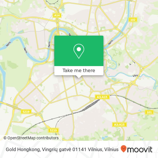 Gold Hongkong, Vingrių gatvė 01141 Vilnius žemėlapis